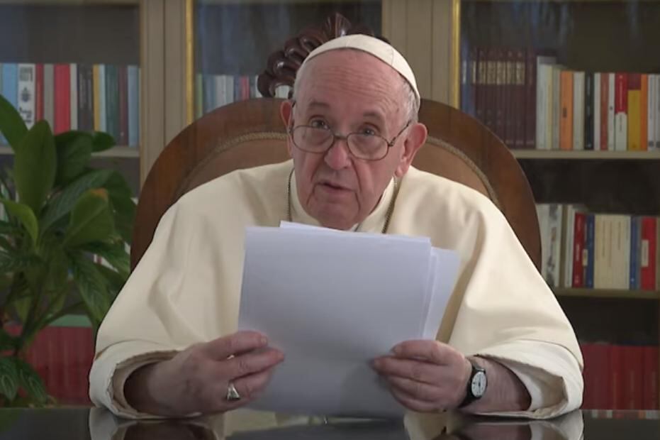 El papa Francisco difundió un video con su mensaje.