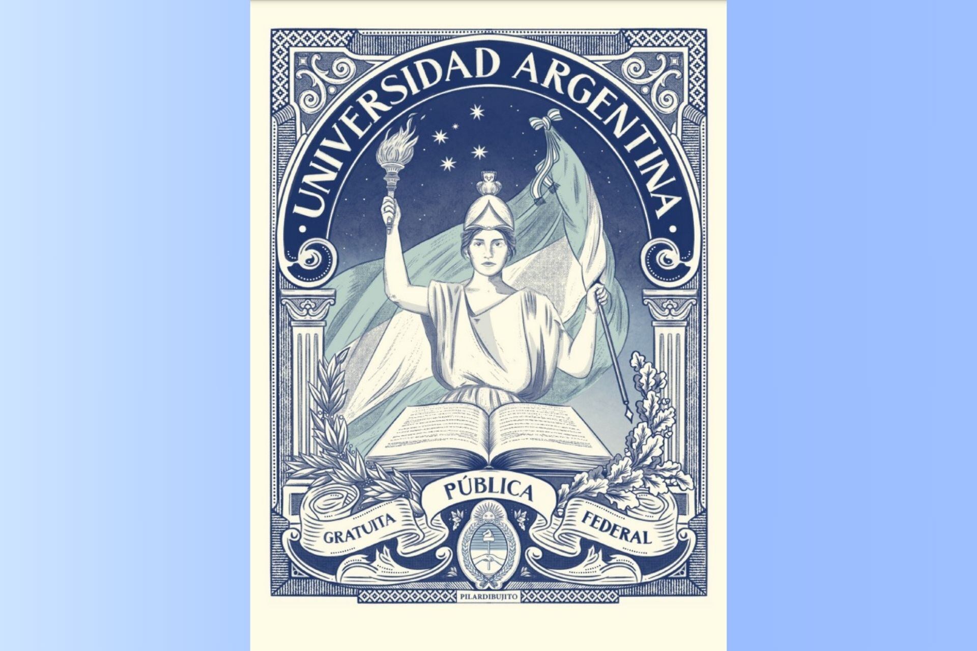 Qué significan los símbolos del escudo univesitario que se hizo viral en las redes