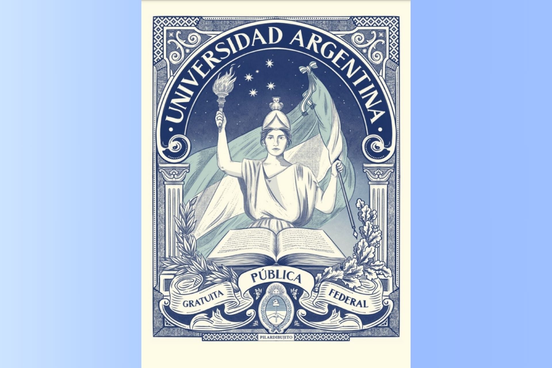 Qué significan los símbolos del escudo univesitario que se hizo viral en las redes