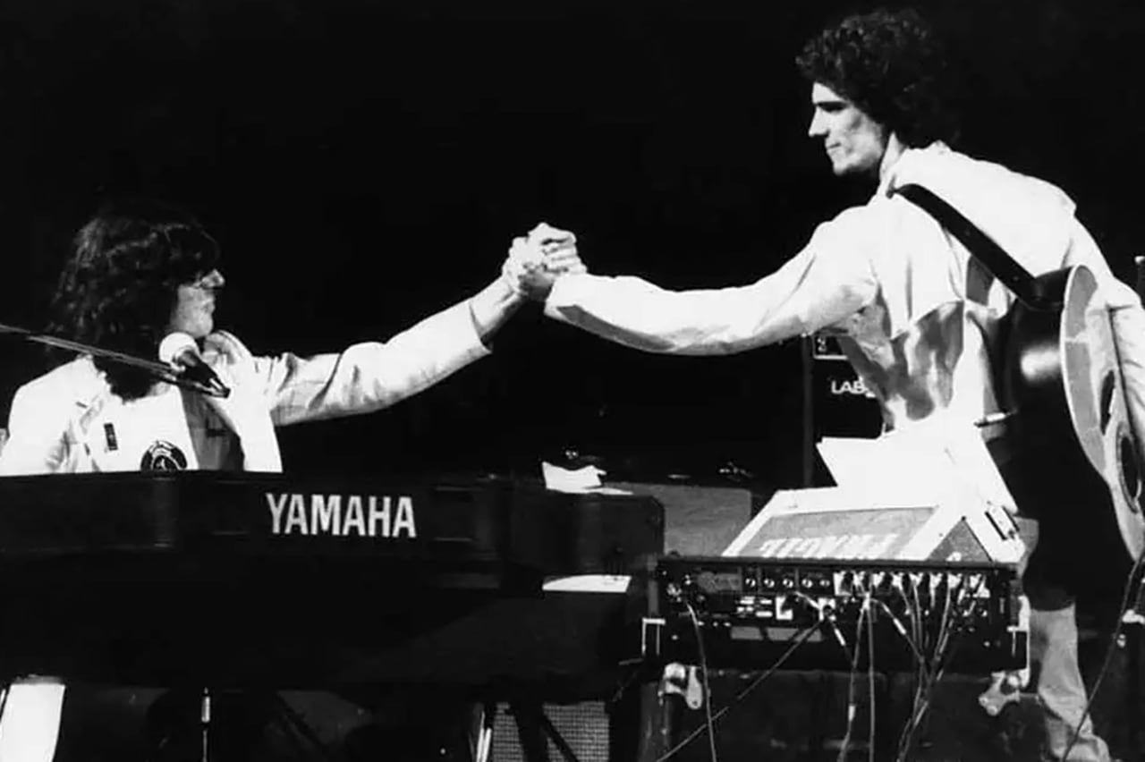 García y Spinetta en 1980, un respeto y amor que iba más allá de rivalidades.