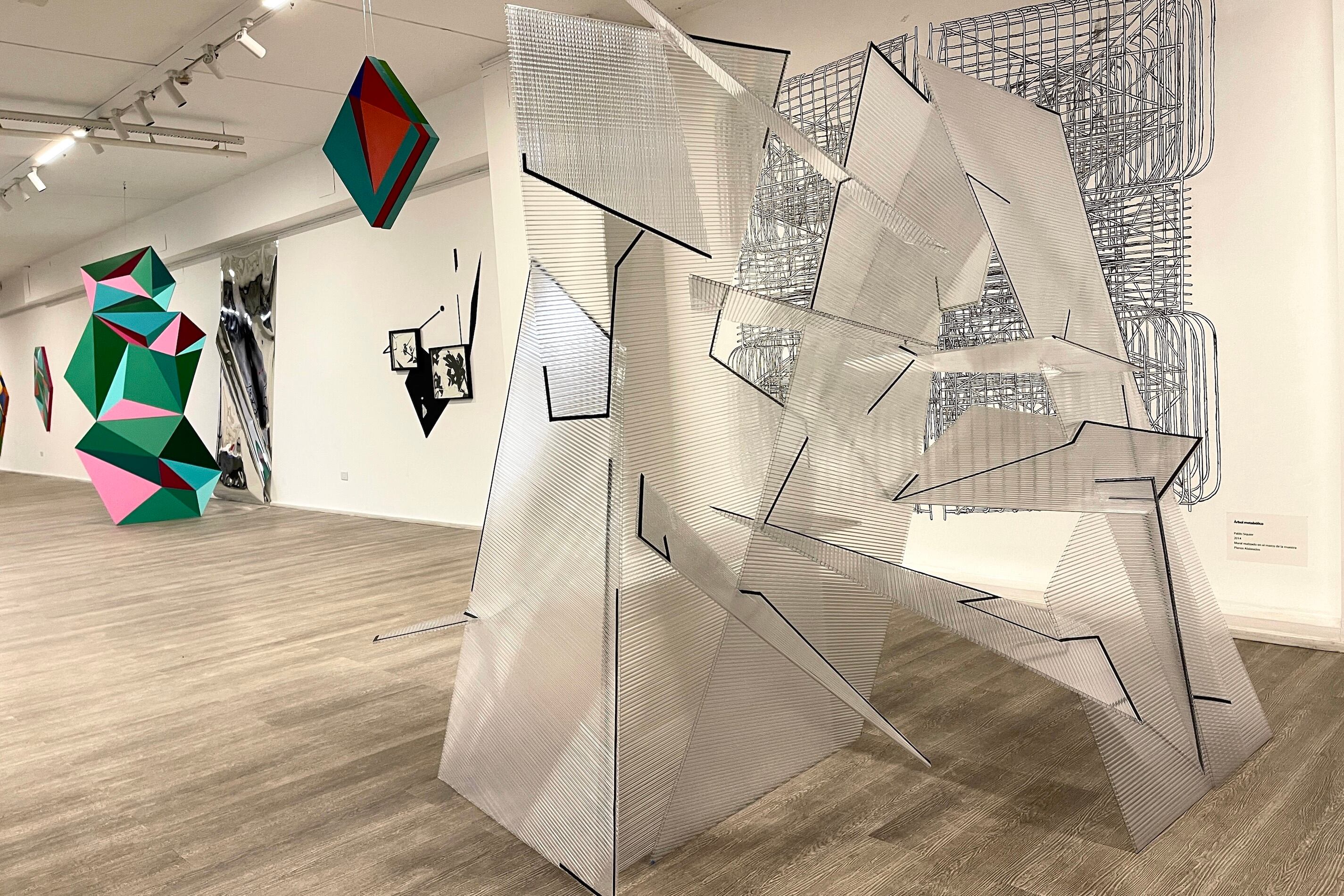 Vista parcial de la muestra de Cecilia Ivanchevich en la galería del Rojas. Abajo: Otra vista parcial de la exposición de Cecilia Ivanchevich.