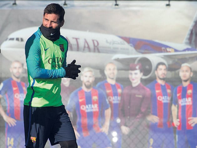 Messi jugará hoy con su equipo ante Las Palmas.