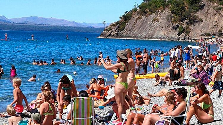 Una imagen inusual en la Patagonia durante el verano.