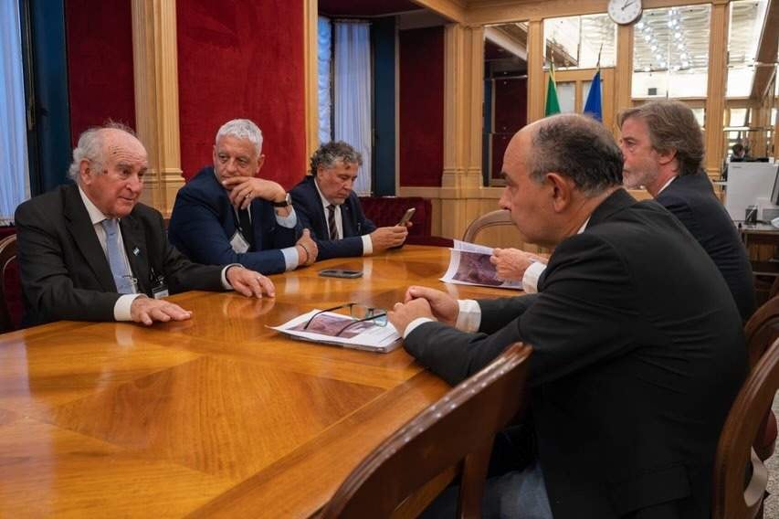 Oscar Parrilli y Horacio Pietragalla en Roma.