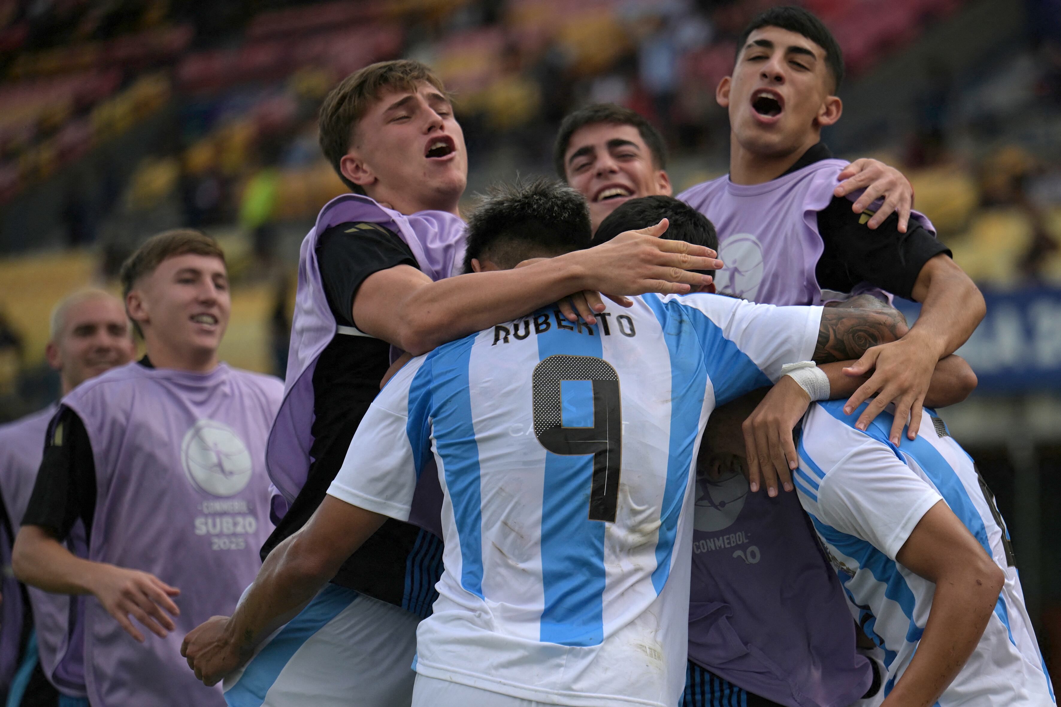 Festejo argentino en Caracas, Venezuela.