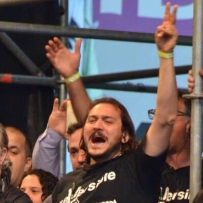 Enrique Aurelli, de HIJOS, quien sufrió la agresión. 