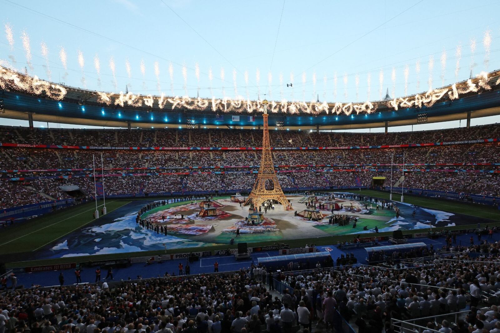 La fiesta inaugural del décimo Mundial de rugby