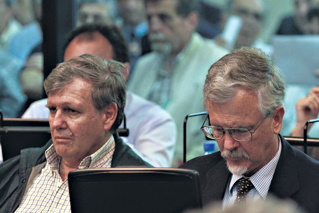 Alfredo Astiz y Ricardo Cavallo, dos emblemáticos integrantes del cuerpo de represores que funcionó en la ESMA.