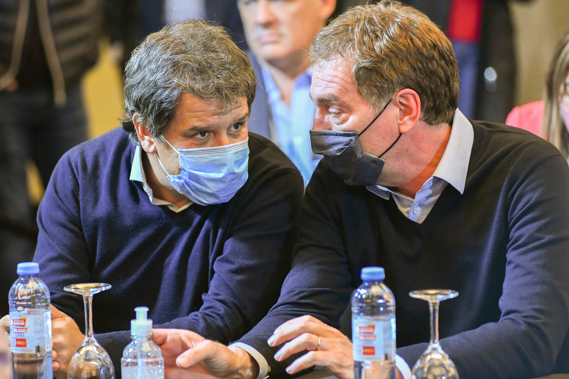 Diego Santilli y Facundo Manes, candidatos a diputados bonaerenses por Juntos.