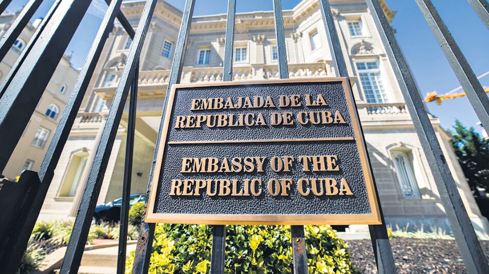 La embajada cubana en Washington, de donde saldrán los diplomáticos expulsados.