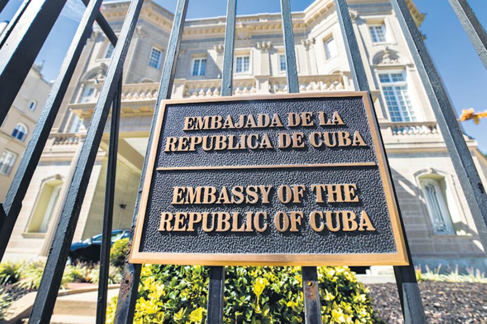 La embajada cubana en Washington, de donde saldrán los diplomáticos expulsados.