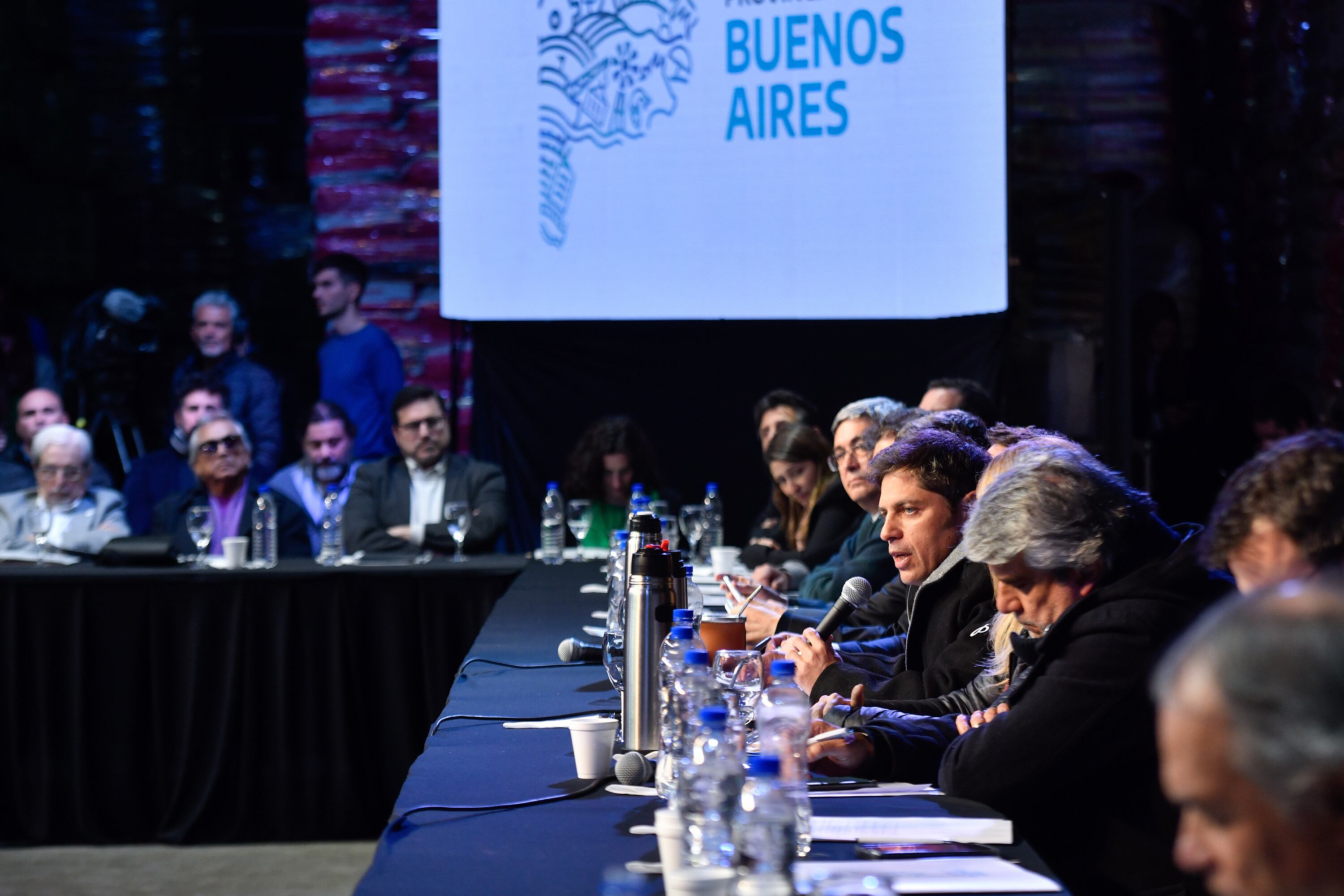 Kicillof, con empresarios y sindicalistas en Ituzaingó