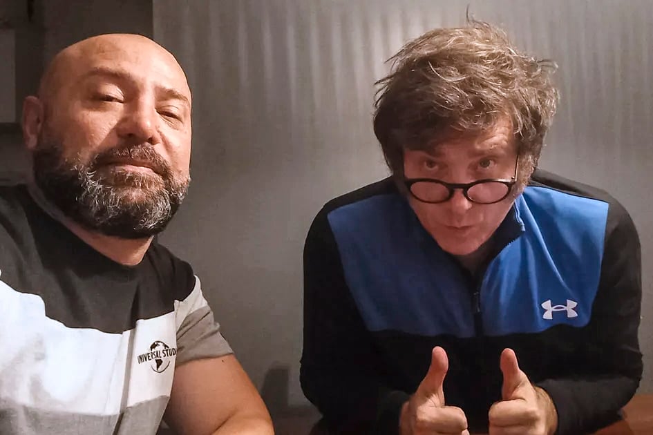 Otros tiempos, Javier Milei y Diego Spagnuolo antes del escándalo de las coimas.