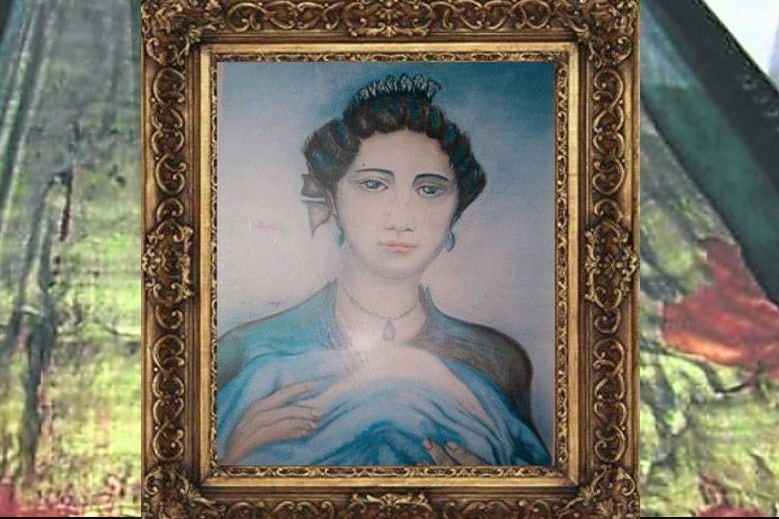 María Catalina Echevarría, la mujer que confeccionó la primera bandera argentina. Imagen: Ministerio de Cultura de la Nación. 