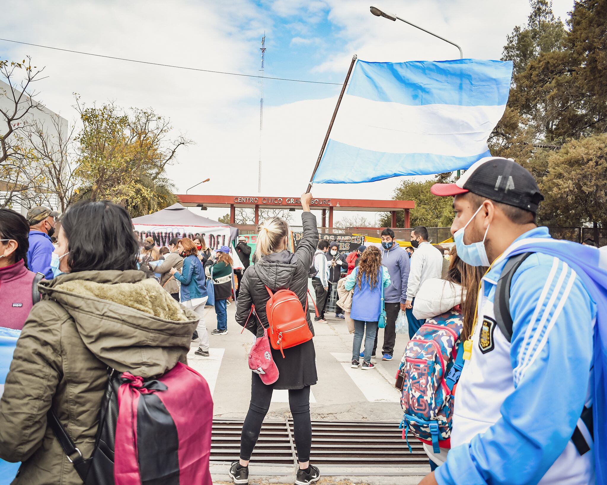 Manifestación en la Casa de Gobierno de Salta.