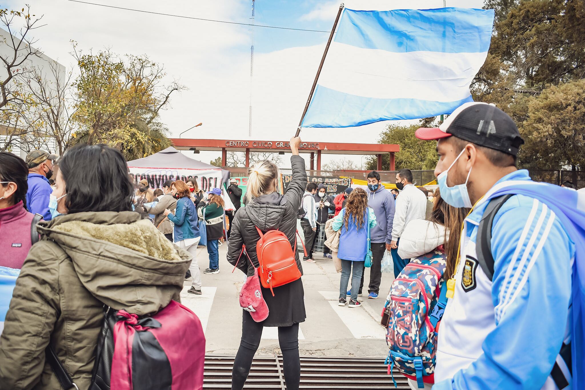 Manifestación en la Casa de Gobierno de Salta.