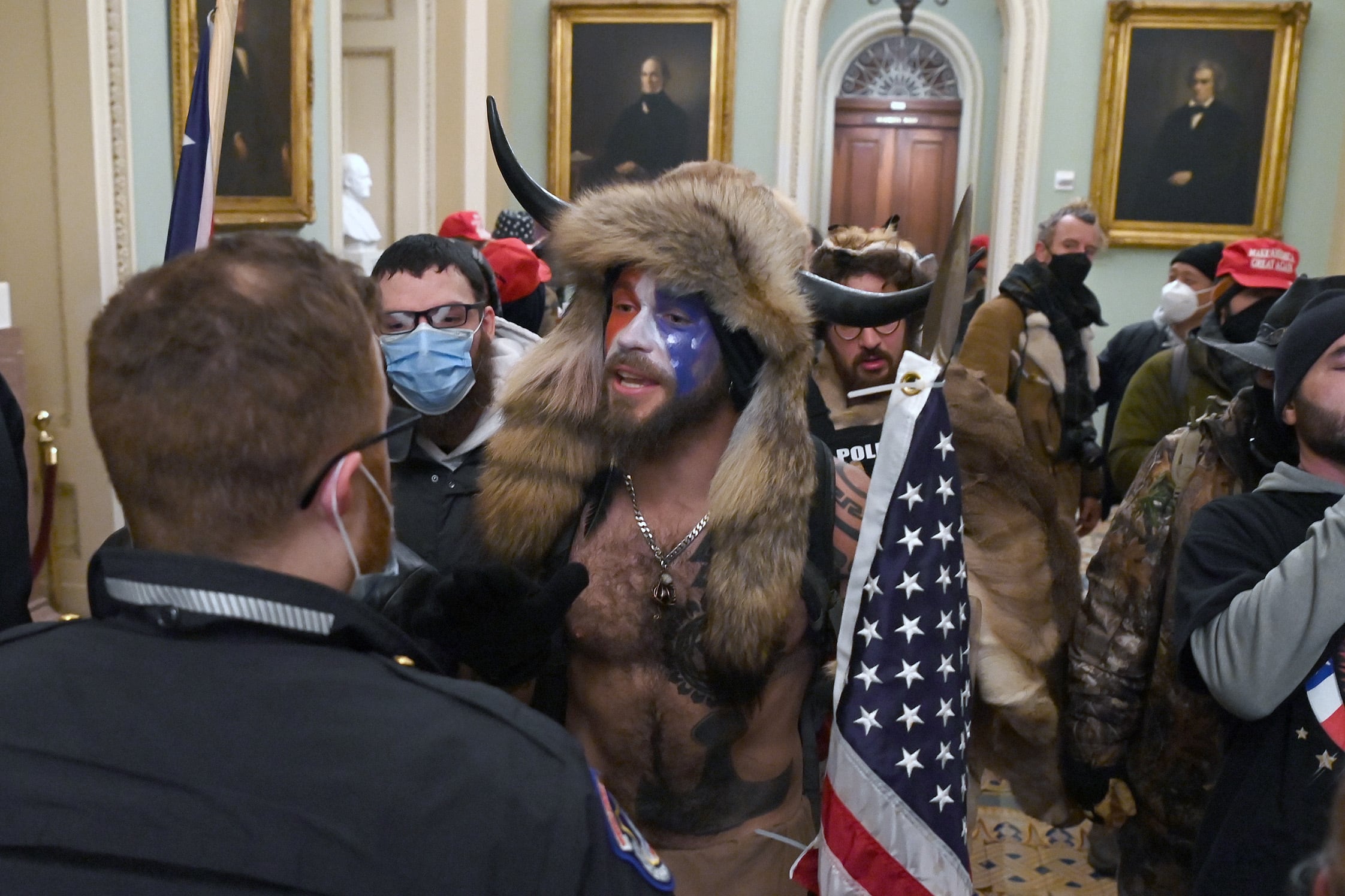 Una imagen icónica de la toma del Capitolio. 