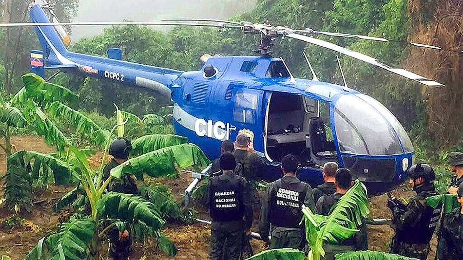 El helicóptero fue encontrado por autoridades venezolanas en el estado de Vargas, cerca de Caracas.