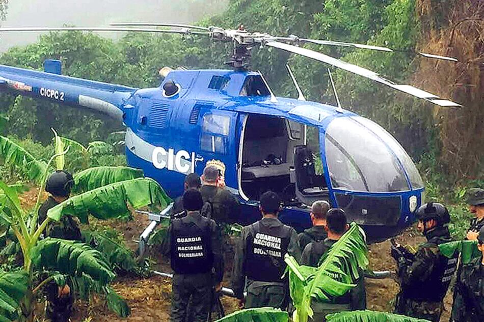 El helicóptero fue encontrado por autoridades venezolanas en el estado de Vargas, cerca de Caracas.