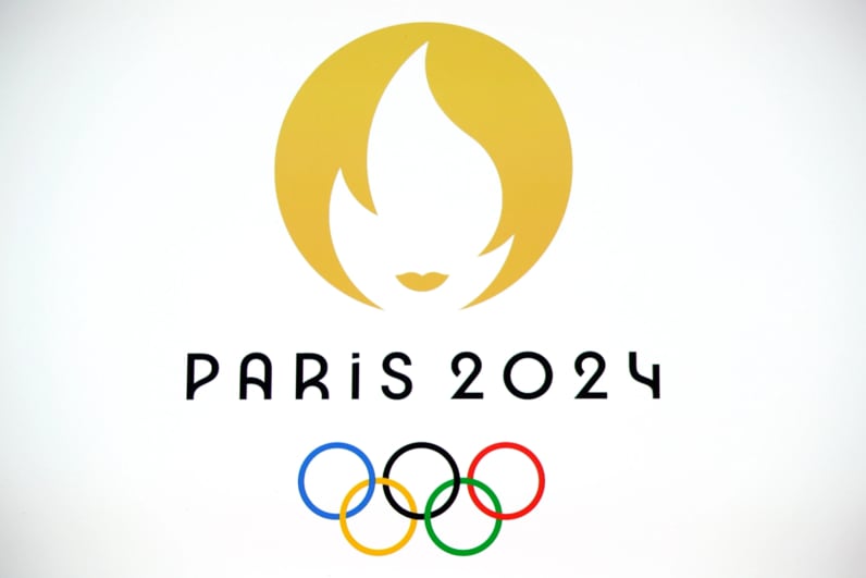 El logo de los Juegos Olímpicos que se celebrarán en París en 2024.