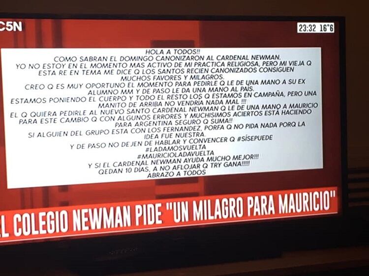 La cadena se viralizó en las últimas horas.