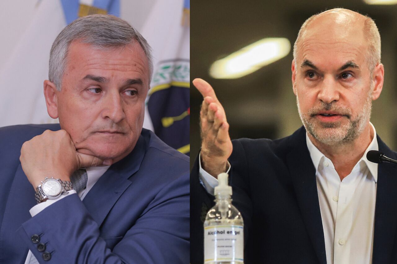 El gobernador de Jujuy, Gerardo Morales y el jefe de gobierno porteño, Horacio Rodríguez Larreta.