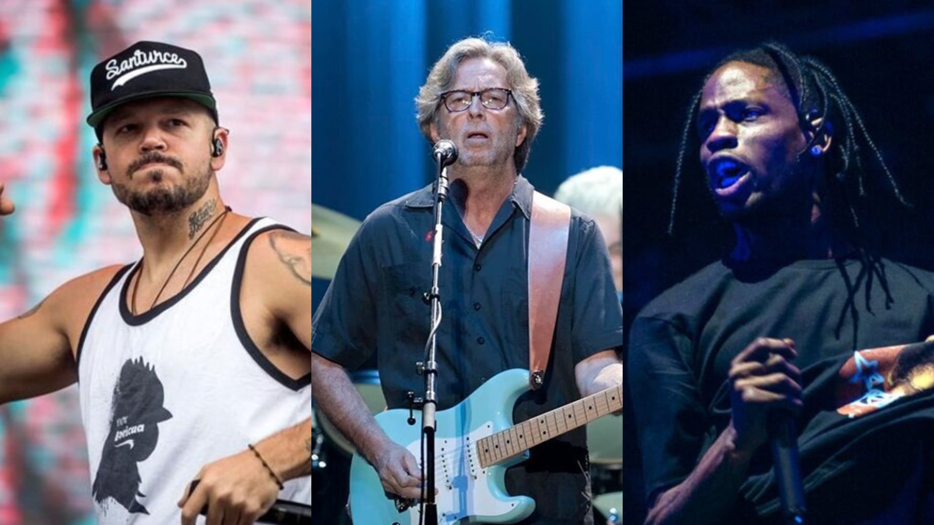 Eric Clapton, Residente, Zucchero y Travis Scott y todos los recitales y más esperados en septiembre 2024. (Imagen: collage de fotos de redes sociales)