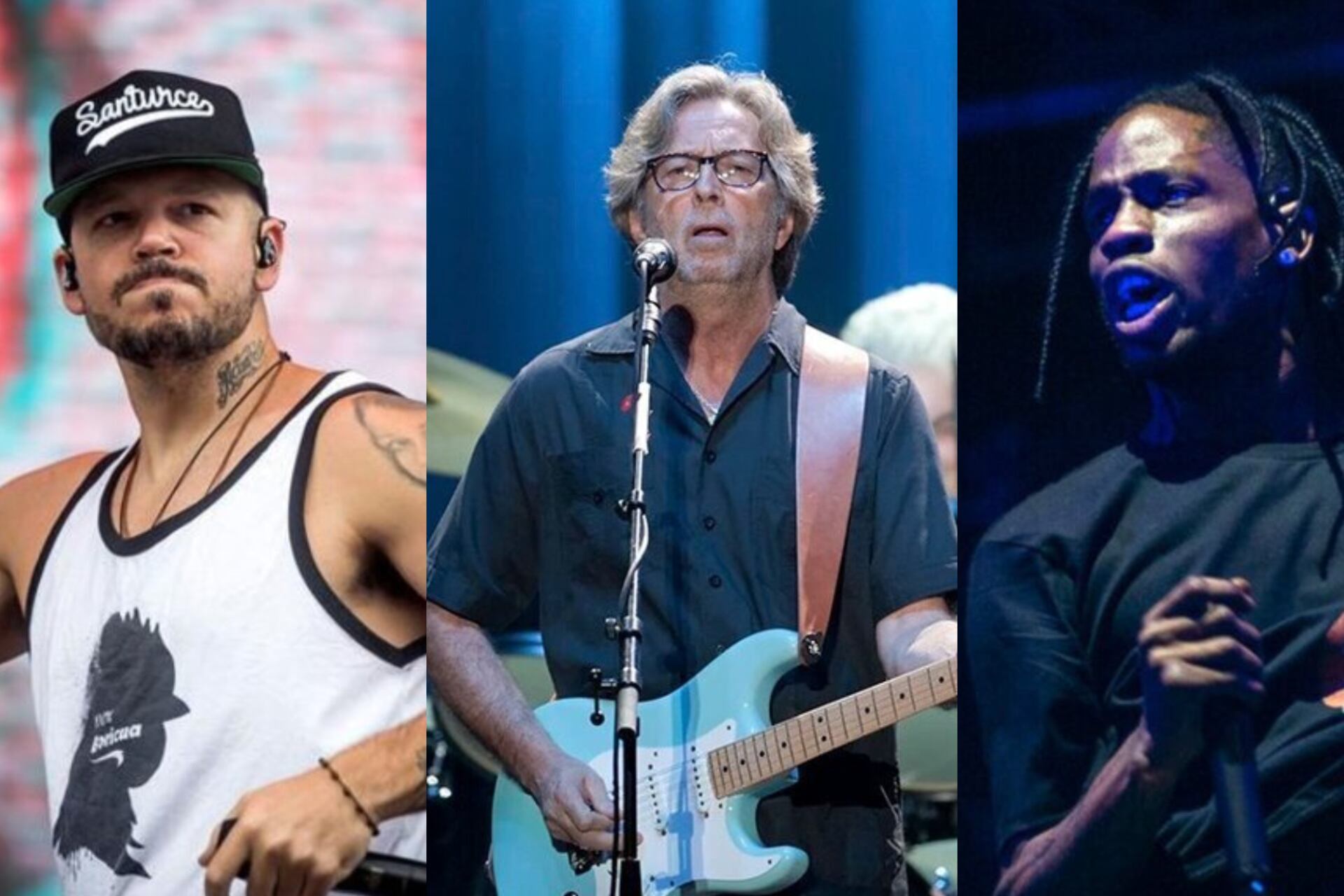 Eric Clapton, Residente, Zucchero y Travis Scott y todos los recitales y más esperados en septiembre 2024. (Imagen: collage de fotos de redes sociales)
