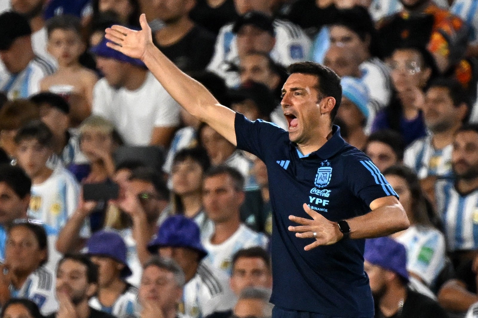Scaloni, conductor de la Scaloneta.