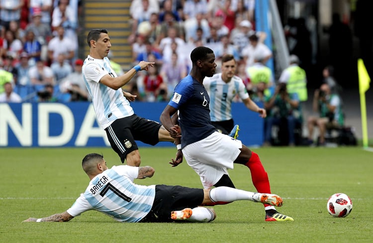 Un pasaje del partido que se juega en Kazán.