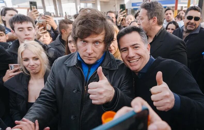 Bornoroni, junto al presidente Milei.