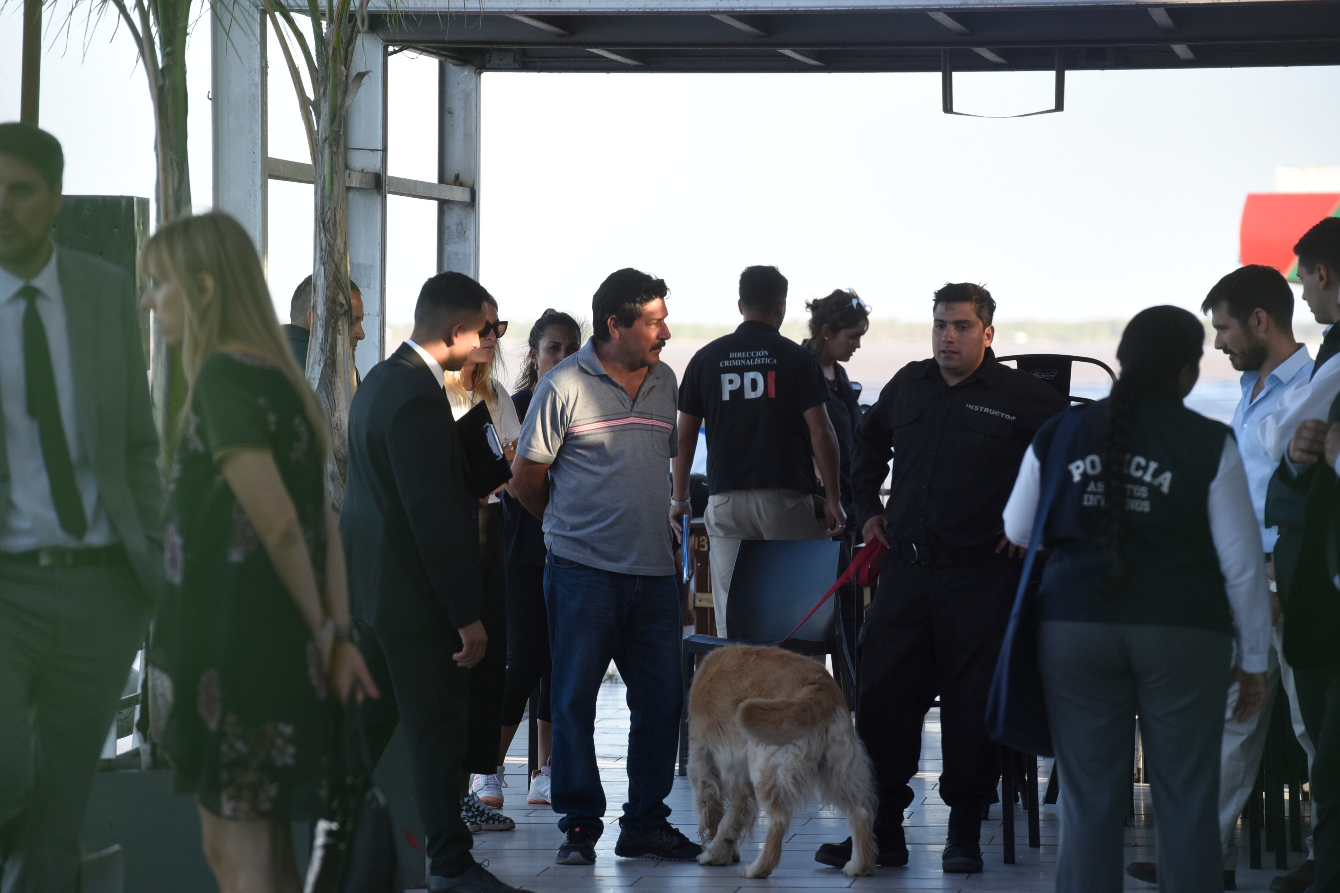1) El perro de la policía marcó el lugar donde estuvo la víctima. 