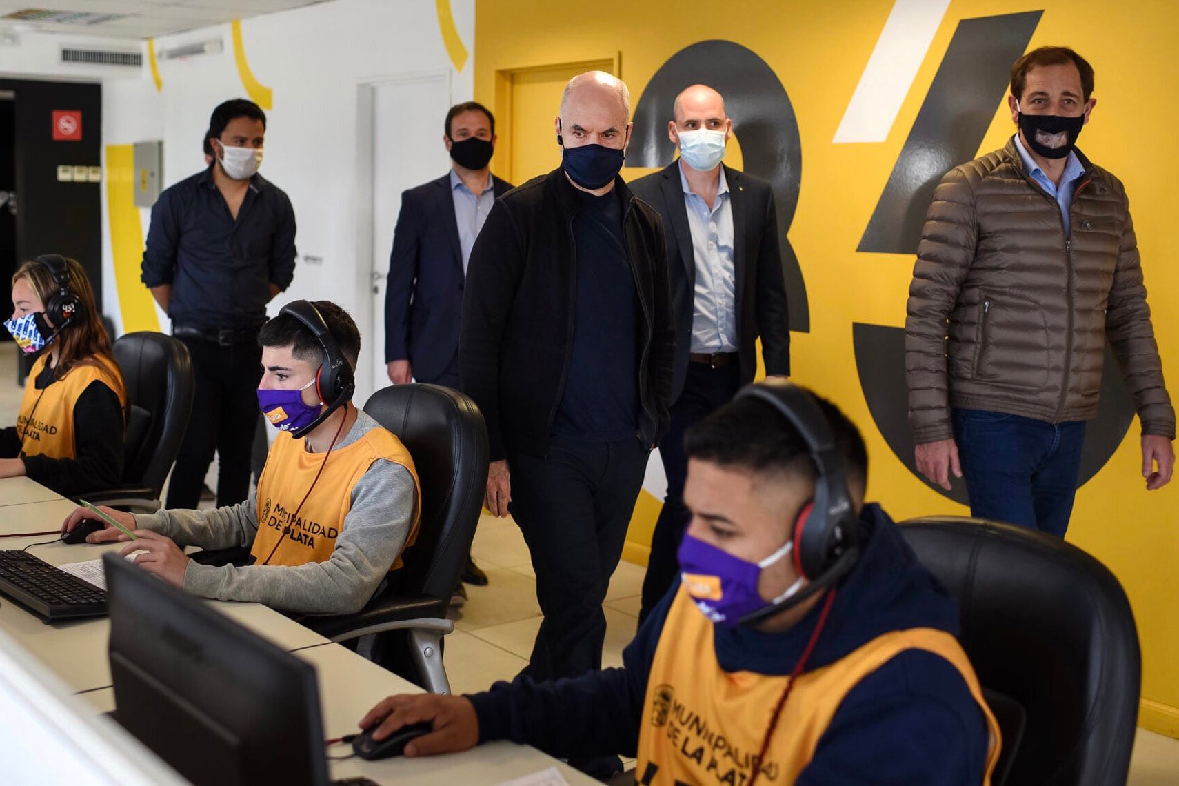 Garro recibió a Larreta en el Comité de Emergencias Municipal