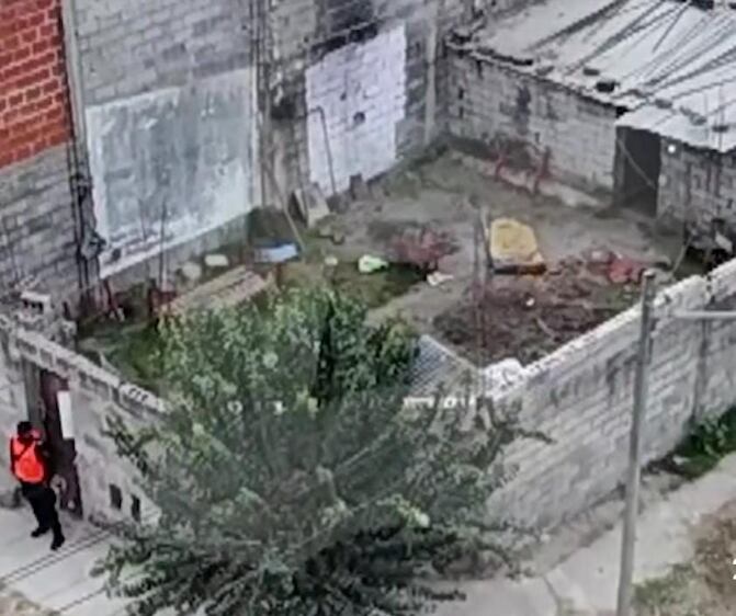 Imagen de dron de la casa de Jurado y los enterratorios 