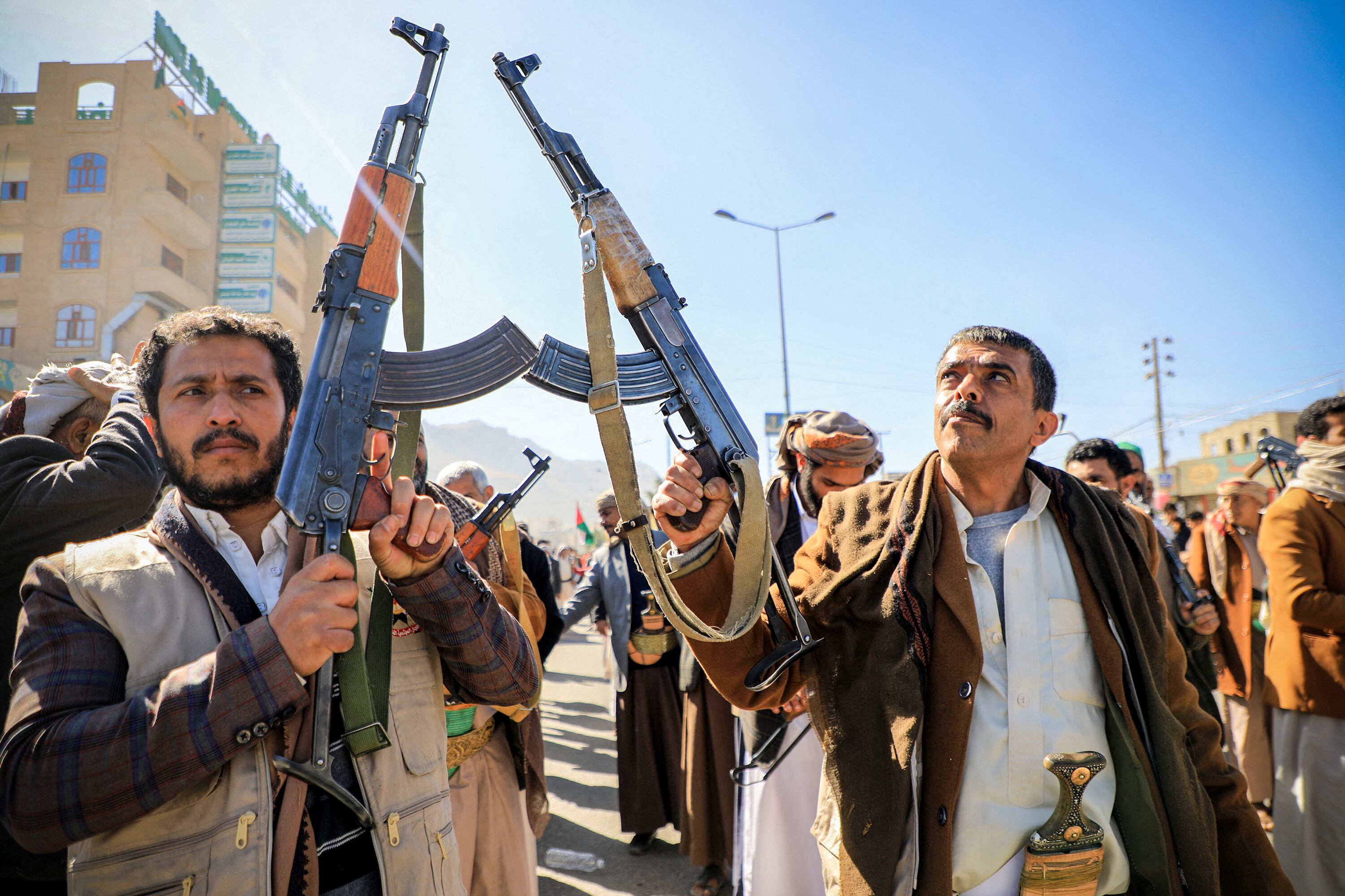 Los rebeldes hutíes en Yemen.