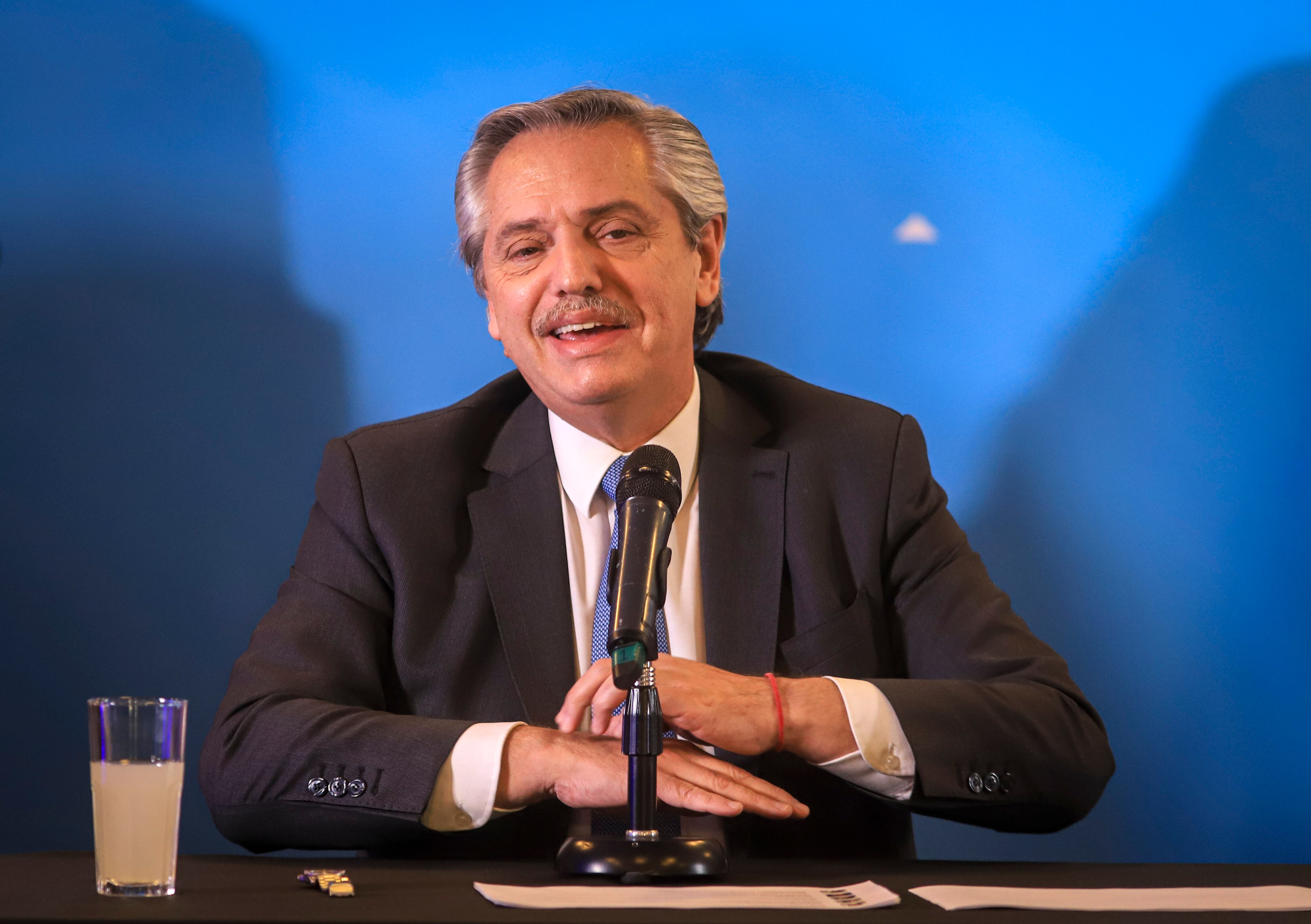 El presidente Alberto Fernández .
