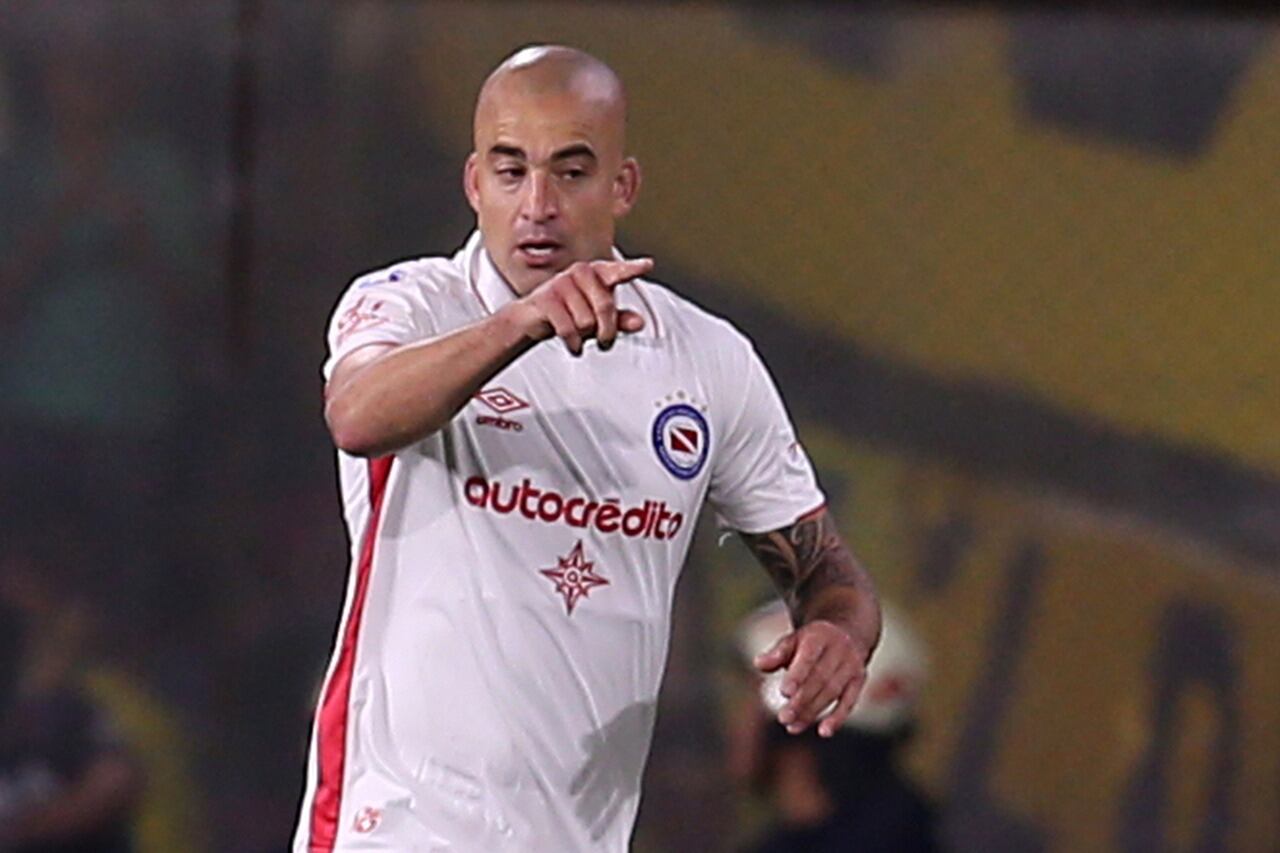 El Tanque Silva, con la casaca de Argentinos Juniors.