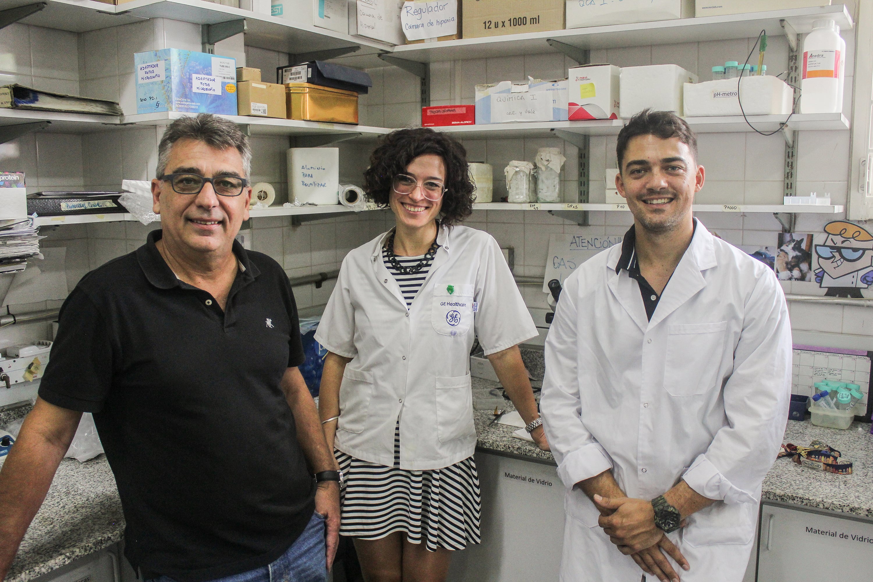 Daniel Alonso, Valeria Segatori y Juan Garona, integrantes del COMTra.