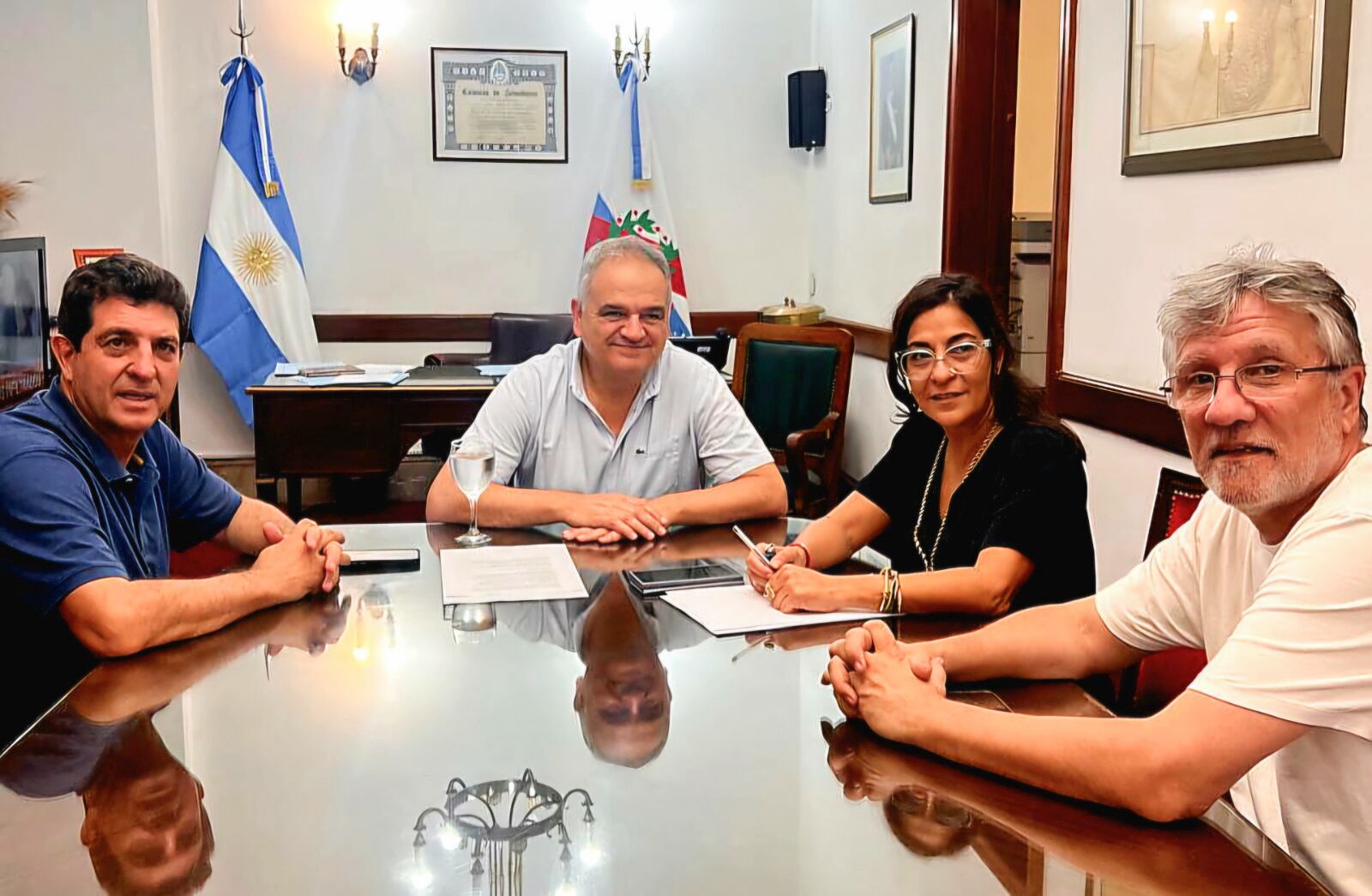 Los cuatro senadores que formaron Convicción Federal.