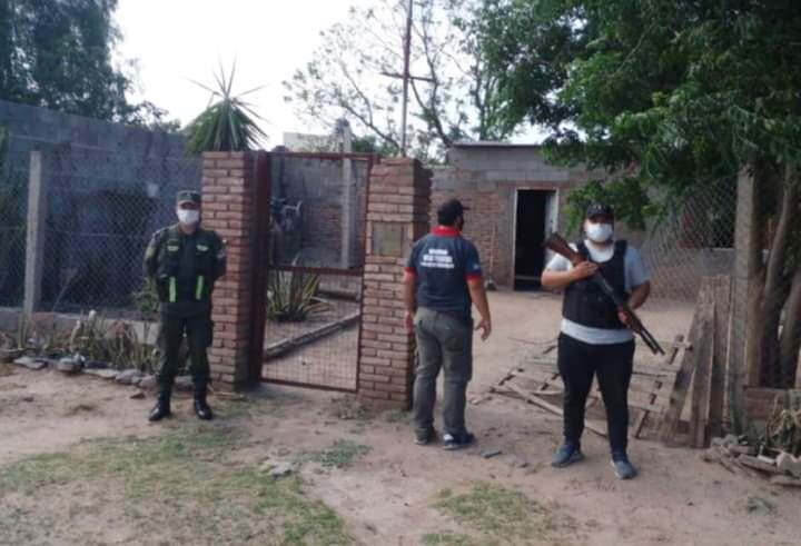 Uno de los domicilios allanados