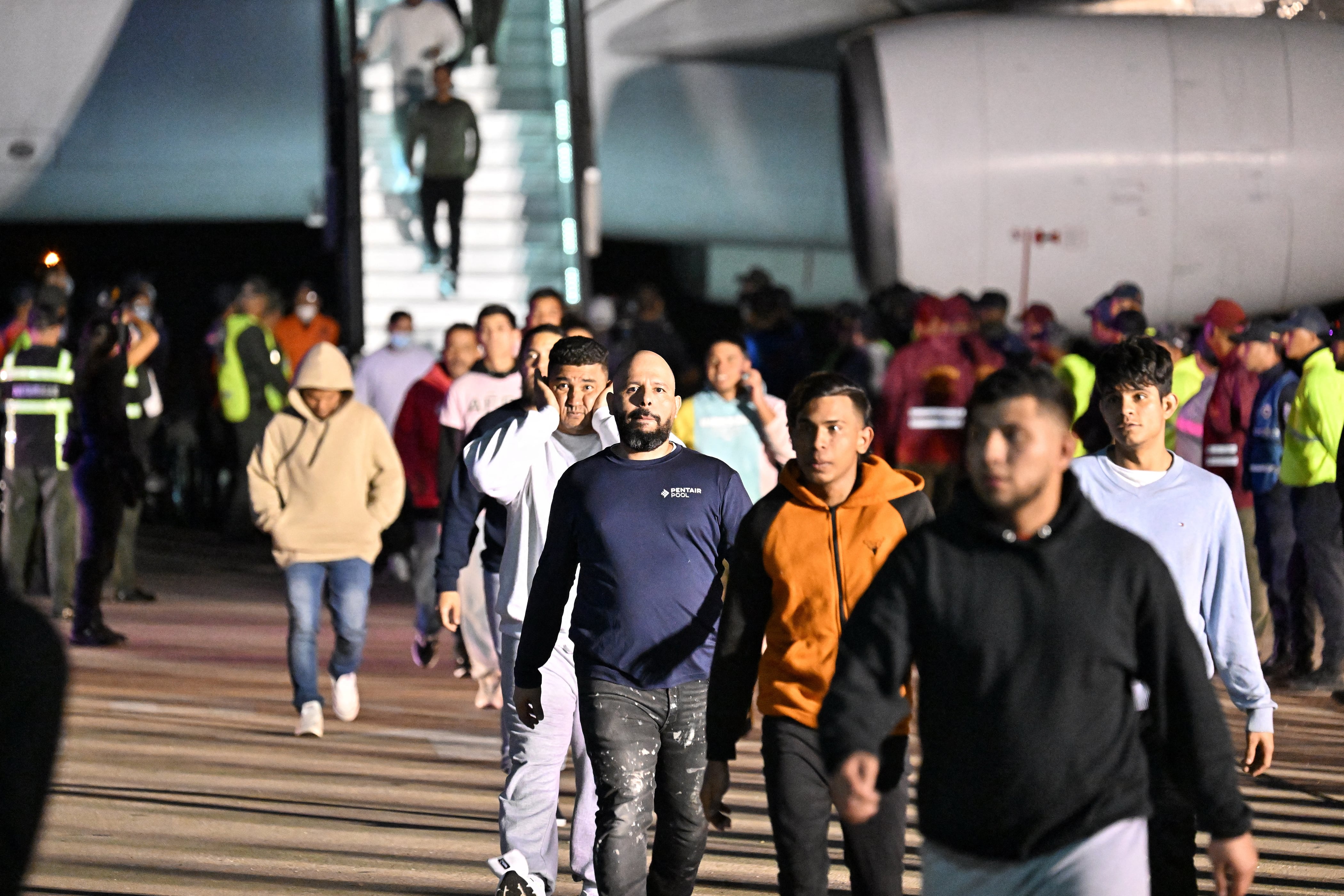 Migrantes deportados de Estados Unidos llegan a Venezuela.