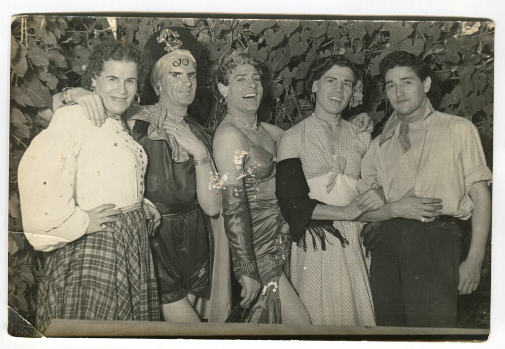 Jorgelina, Chá Chá, Sonia la Indomable, Malva y Sanjuanino. Fondo Malva Solis / Archivo de la Memoria Trans