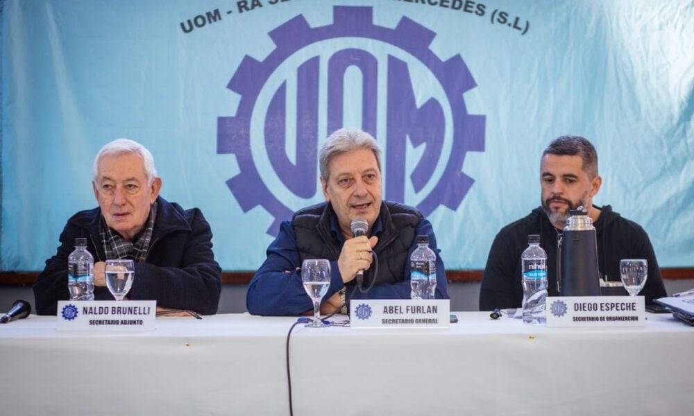 La UOM, liderada por Abel Furlan hará paros escalonados en julio. Imagen: UOM