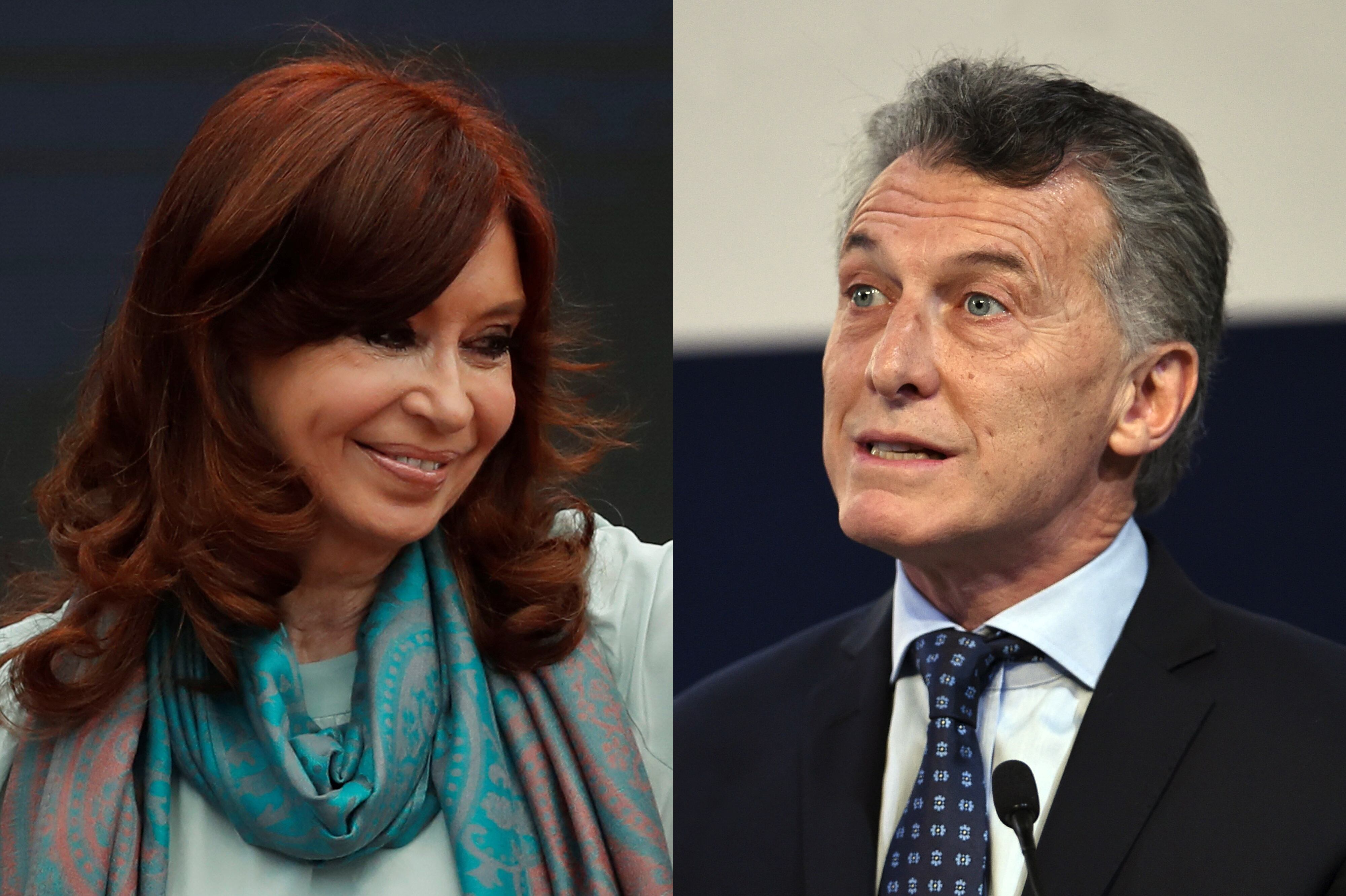 Cristina Kirchner y Mauricio Macri.