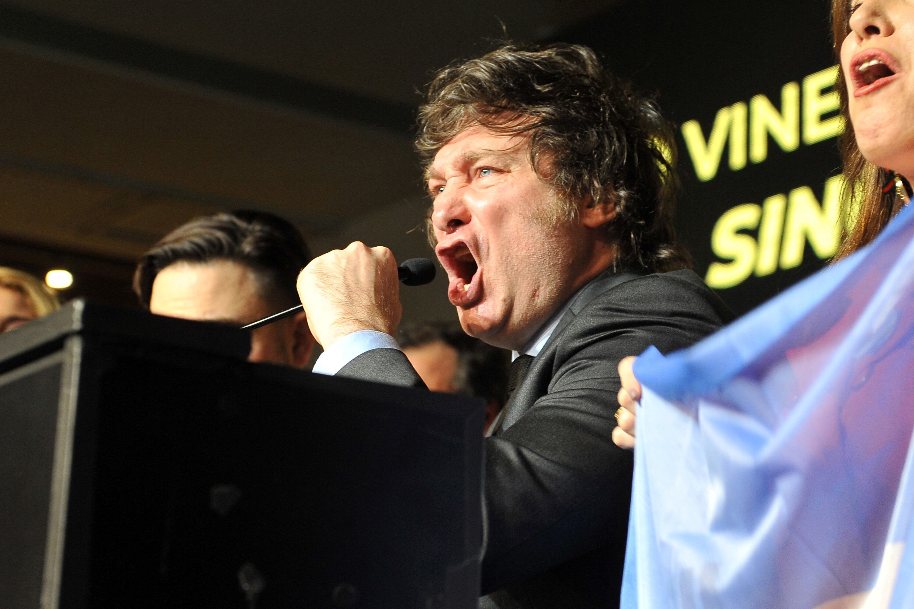 Javier Milei, líder político de los libertarios.