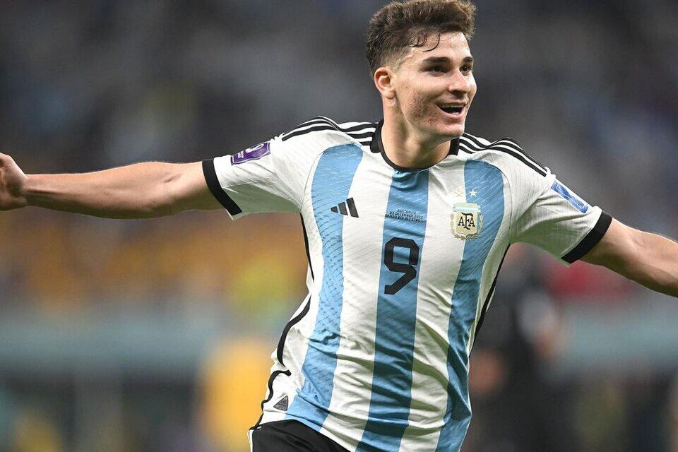 Julián Álvarez cumplió este lunes 23 años. Imagen: Télam