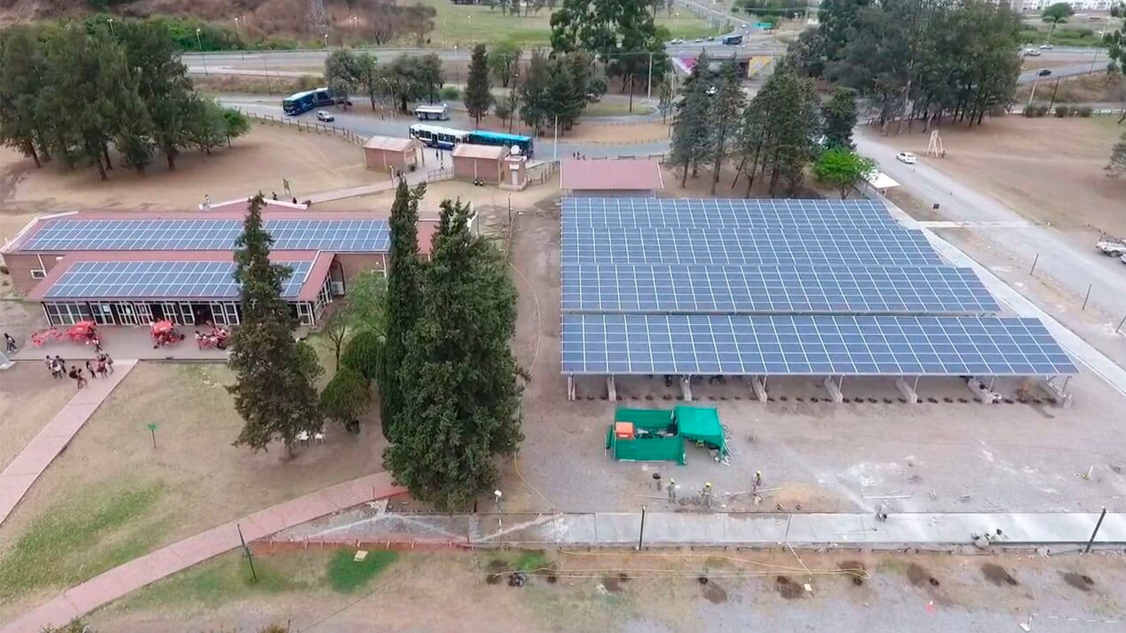 Vista del estacionamiento