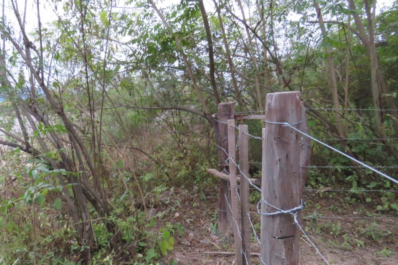 Alambrados que llegan hasta el borde del río.