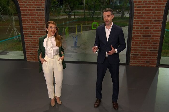 Noelia Barral Grigera y Gabriel Sued, la dupla que encabezará diariamente el noticiero central de las 20.