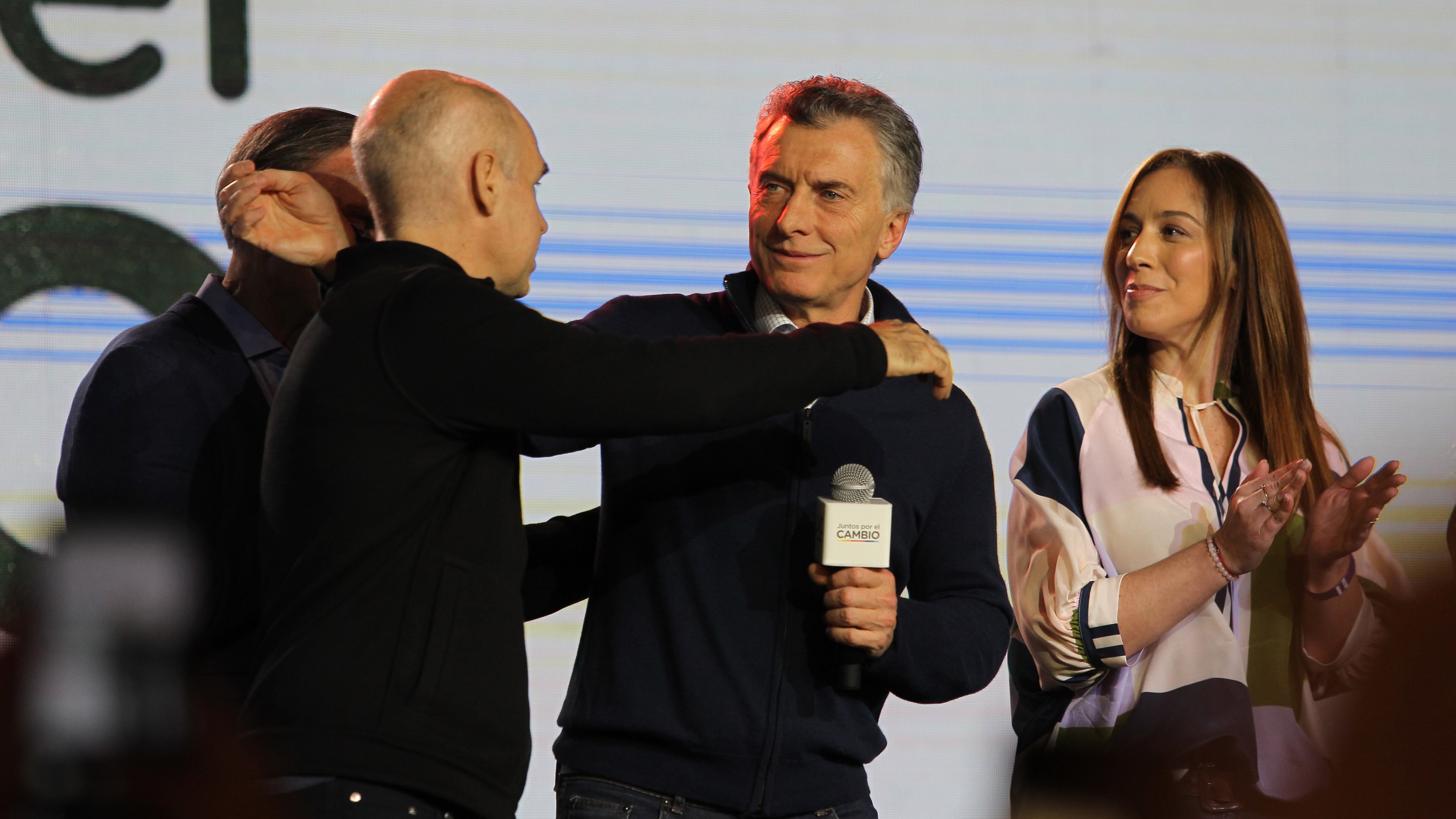 Horacio Rodríguez Larreta, Mauricio Macri y María Eugenia Vidal.